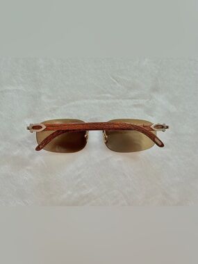 Cartier sunglasses Croc-Texture Rimless Sunglasses